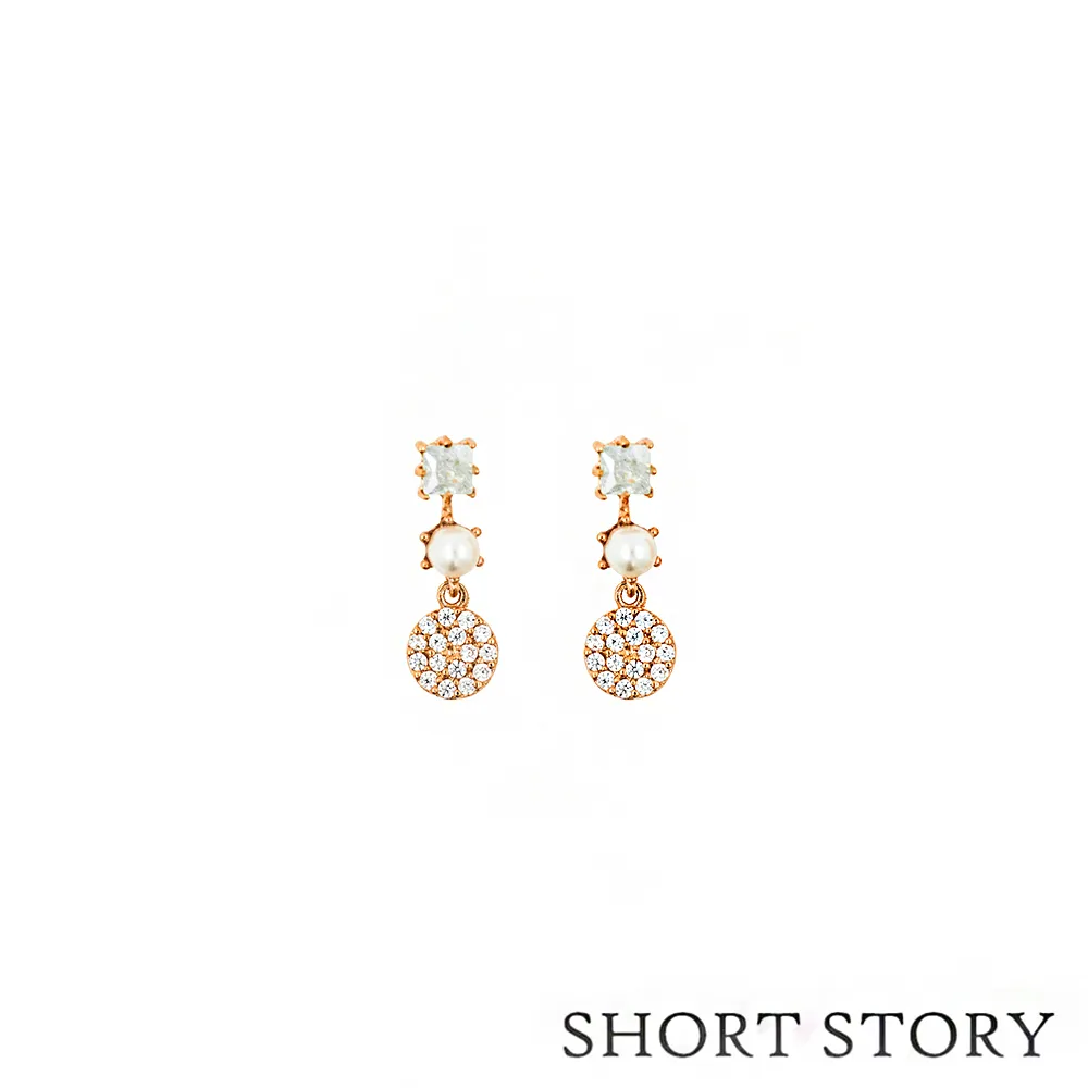 【Short Story】典雅珍珠吊墜925銀耳環 歷史價格詳細信息