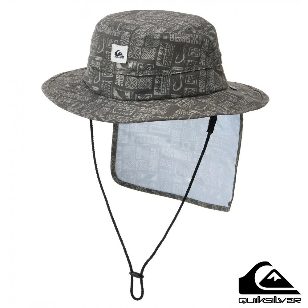 QUIKSILVER - UV WATER HAT PRT 男款 戶外運動帽 漁夫帽 遮陽帽 軍綠 歷史價格詳細信息
