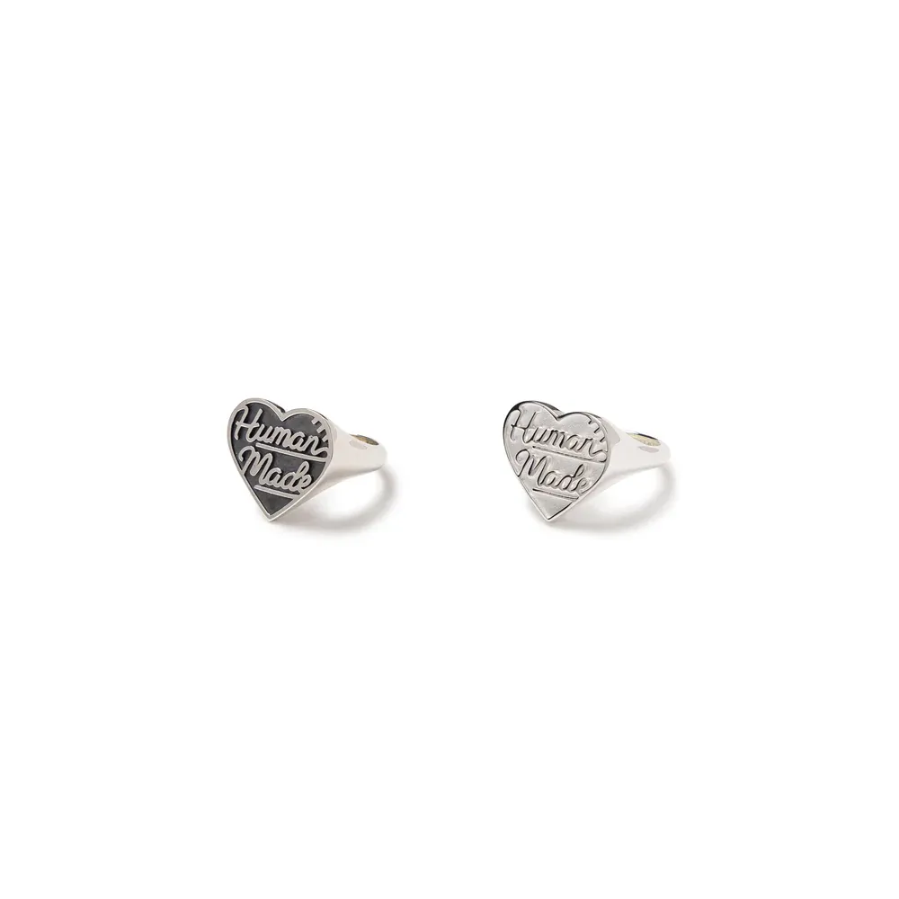 Human Made Heart Sliver Ring 純銀戒指 飾品 配件 銀色/黑色 HM28GD066 歷史價格詳細信息