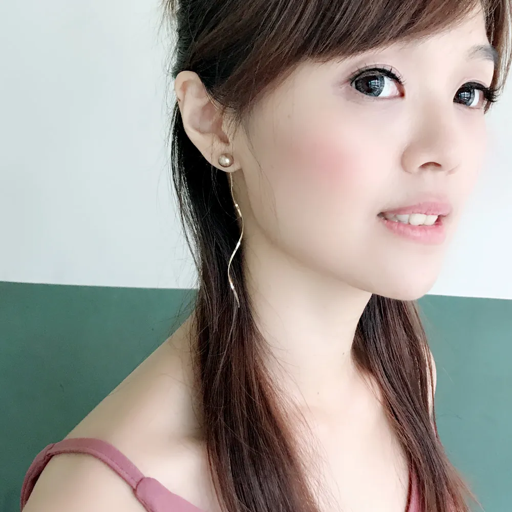 長條耳環圓臉顯瘦女韓版個性幾何長方體耳釘網紅飾品 歷史價格詳細信息