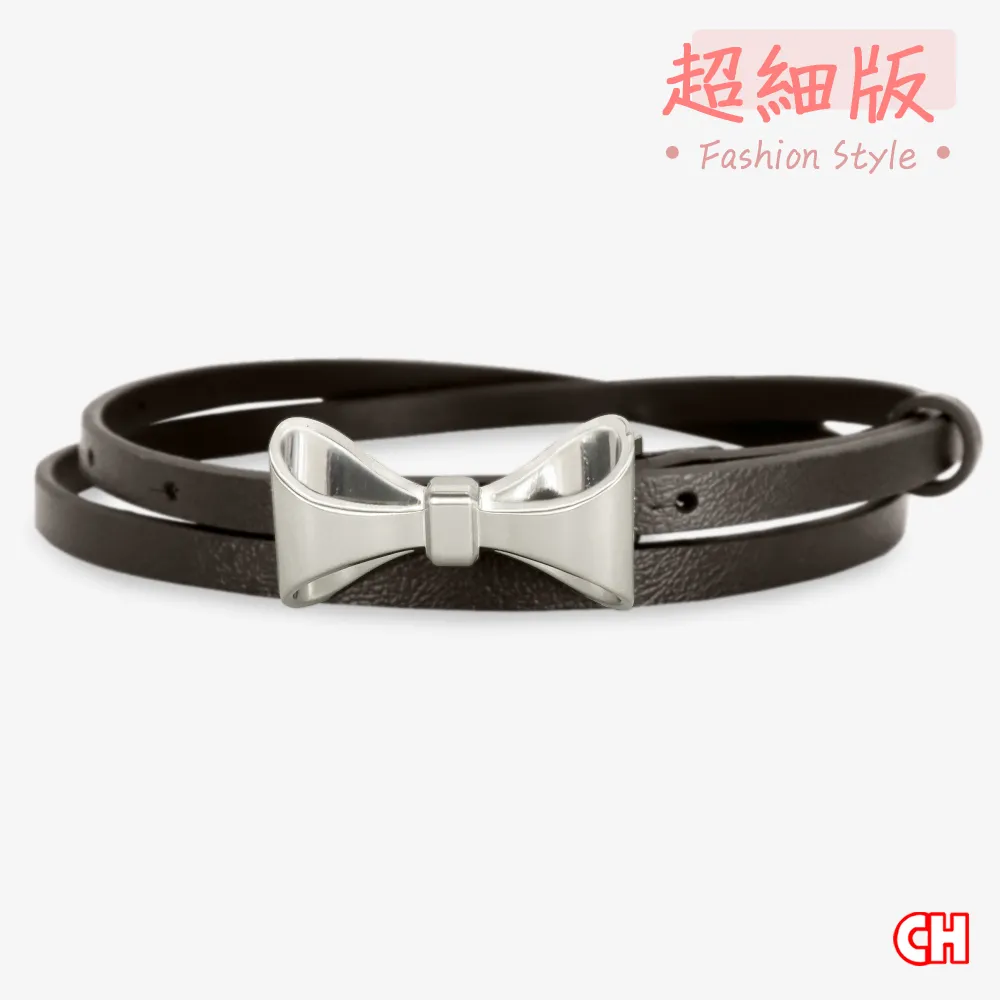 【CH-BELT 銓丞皮帶】蝴蝶結造型 顯瘦超細版女生皮帶腰帶(多款-咖) 歷史價格詳細信息