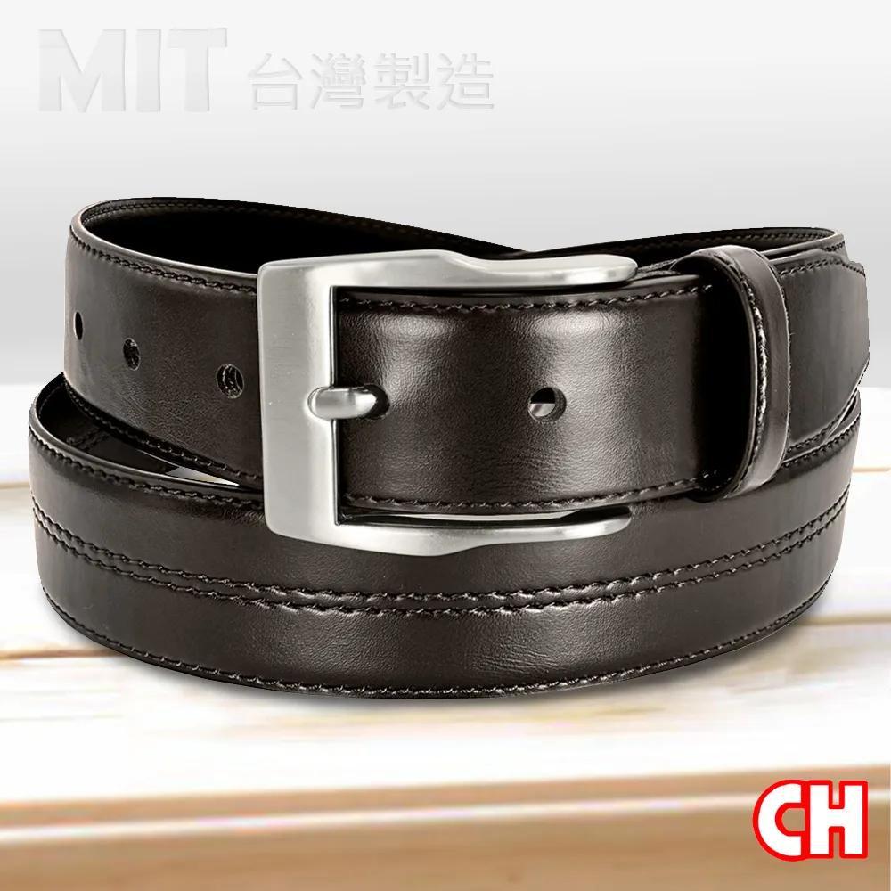 【CH-BELT 銓丞皮帶】車線風格造型中性休閒男皮帶腰帶(黑/咖) 歷史價格詳細信息