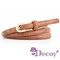 【Decoy】秋色皮紋＊刷霧仿真皮細皮帶/深藍 歷史價格詳細信息