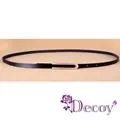【Decoy】U型金扣＊軟質真牛皮細皮帶/白 歷史價格詳細信息