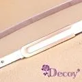 【Decoy】U型金扣＊軟質真牛皮細皮帶/白 歷史價格詳細信息
