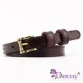 【Decoy】古銅方框＊典雅細真牛皮皮帶/咖 歷史價格詳細信息