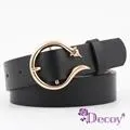 【Decoy】長方金扣＊極簡韓版針扣皮帶 2色可選 歷史價格詳細信息