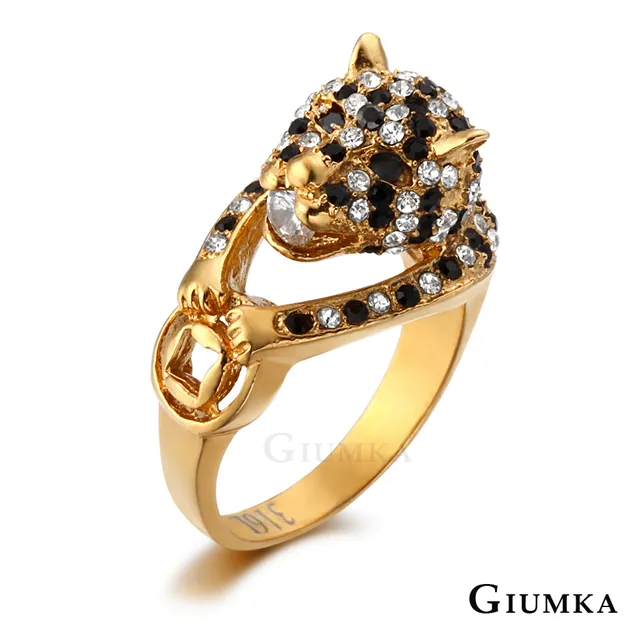 【GIUMKA】招財金錢豹鋼戒指 銀色款 MR426-1M 歷史價格詳細信息