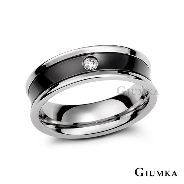 GIUMKA 黑色男戒十字誓言情侶戒指刻字 單個價格 MR04098 歷史價格詳細信息