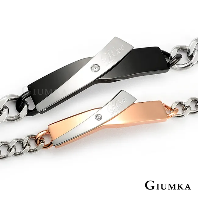 【GIUMKA】獨愛鋼情人手鍊 黑色  MB358-1M 歷史價格詳細信息