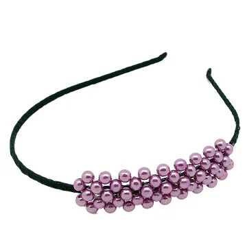 【Charme】韓國進口 優雅淑女風仿珠髮箍 紫色 歷史價格詳細信息