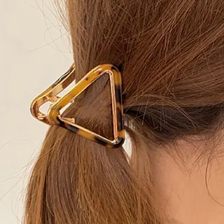 Charme 韓國流行優雅質感三角造型金屬抓夾 豹紋 歷史價格詳細信息