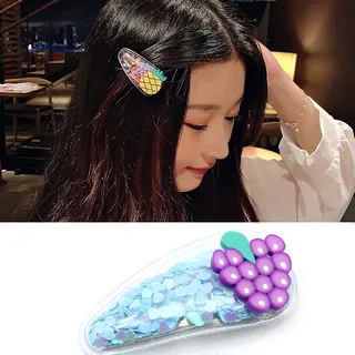 Charme 韓國流行 寶寶最愛閃亮亮流沙造型髮夾-西瓜 歷史價格詳細信息