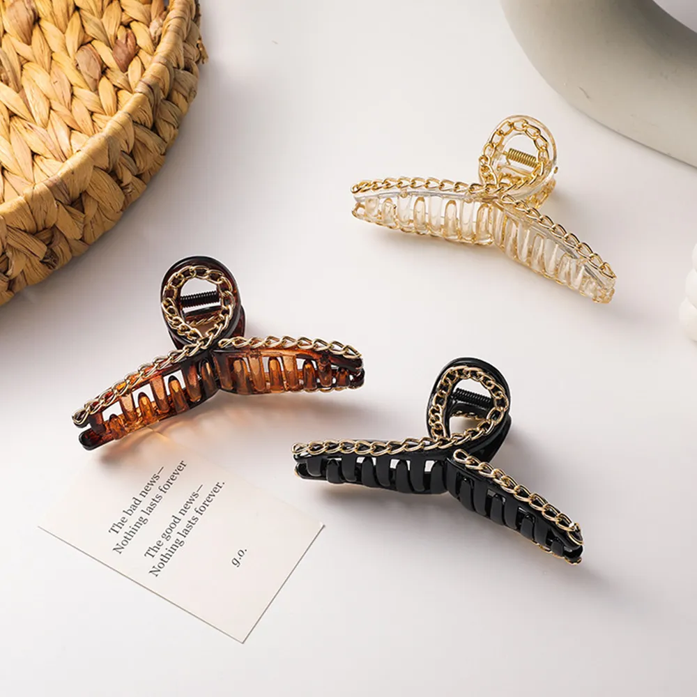 UNICO 韓國質感優雅風炫彩黑髮夾/鯊魚夾 歷史價格詳細信息