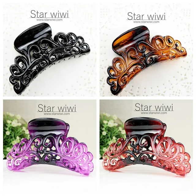 【Star wiwi】浪漫鏤空大鯊魚夾《髮飾 • 髮夾》《2入組》《灰彩款》 歷史價格詳細信息