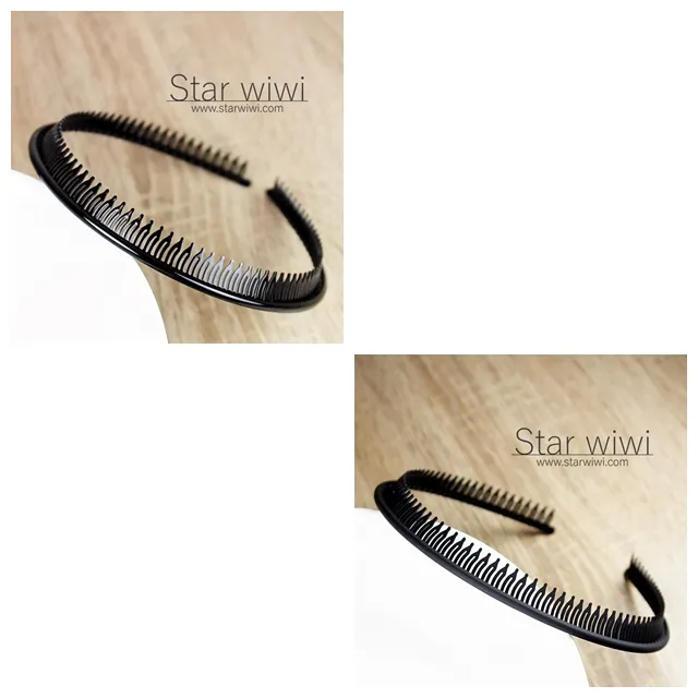 【Star wiwi】時尚風格齒梳髮箍《髮飾 • 髮箍》《2入組》《霧黑色》 歷史價格詳細信息