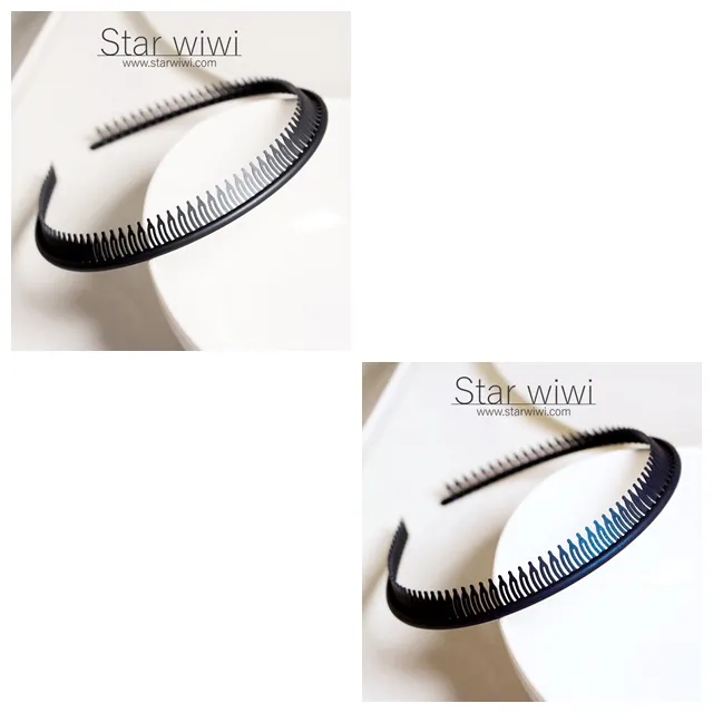 【Star wiwi】時尚風格齒梳髮箍《髮飾 • 髮箍》《2入組》《霧黑色》 歷史價格詳細信息