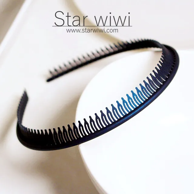 【Star wiwi】時尚風格齒梳髮箍《髮飾 • 髮箍》《2入組》《霧黑色》 歷史價格詳細信息