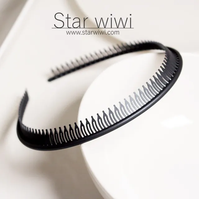 【Star wiwi】時尚風格齒梳髮箍《髮飾 • 髮箍》《2入組》《霧黑色》 歷史價格詳細信息