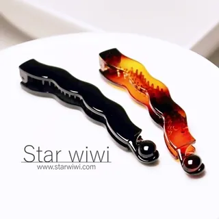 【Star wiwi】經典波浪造型香蕉夾《2入組》《黑色》 ( 髮飾 髮夾 ) 歷史價格詳細信息