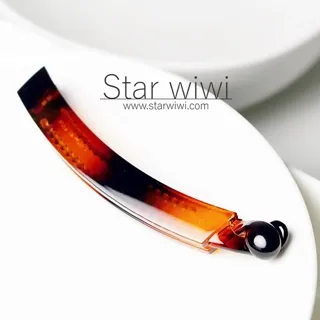 【Star wiwi】時尚風格造型香蕉夾《2入組》《琥珀棕色》 ( 髮飾 髮夾 ) 歷史價格詳細信息