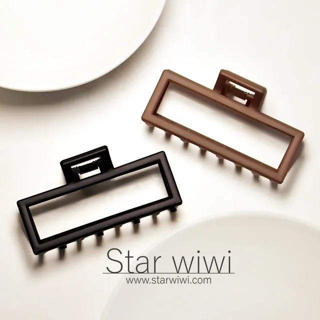 【Star wiwi】時尚簡約風格造型霧面大抓夾《2入組》《黑色》 ( 髮飾 髮夾 鯊魚夾 ) 歷史價格詳細信息