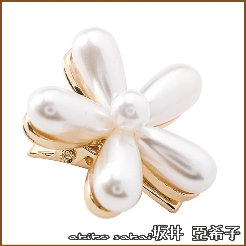 『坂井．亞希子』優雅珍珠鑲鑽二連風戒指 歷史價格詳細信息