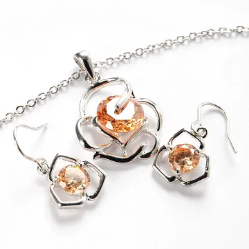 【Charme】花園心事 白k飾 時尚情人對鍊 歷史價格詳細信息