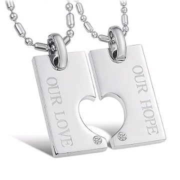 【Charme】愛的蔓延 白k飾時尚情人對鍊 歷史價格詳細信息