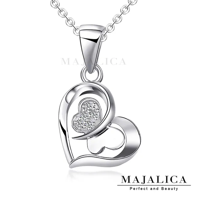 Majalica 心之蝶戀 925純銀項鍊 玫金色款 PN3059 歷史價格詳細信息