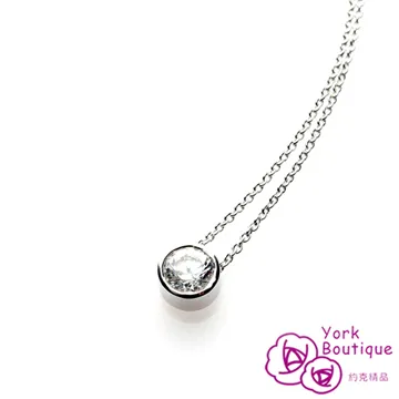 【約克精品】蝶翼綻放方晶鋯石晶鑽包銠金項鍊 歷史價格詳細信息