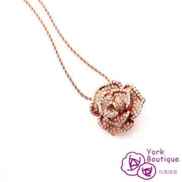 【約克精品】蝶翼綻放方晶鋯石晶鑽包銠金項鍊 歷史價格詳細信息