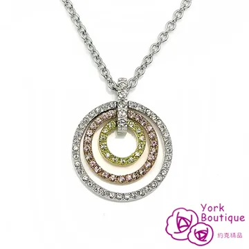 【約克精品】藍色圓舞曲施華洛元素晶鑽包銠金項鍊(SGS認證) 歷史價格詳細信息