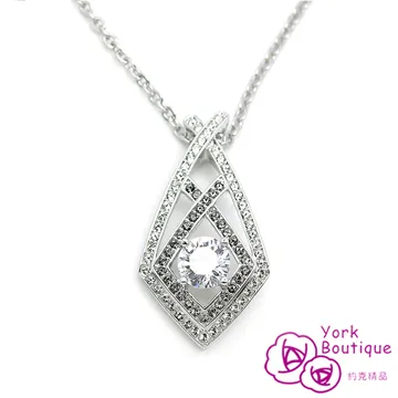 【約克精品】藍色圓舞曲施華洛元素晶鑽包銠金項鍊(SGS認證) 歷史價格詳細信息