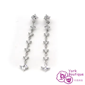 【約克精品】環繞情施華洛元素晶鑽方晶鋯石包銠金項鍊(SGS認證) 歷史價格詳細信息