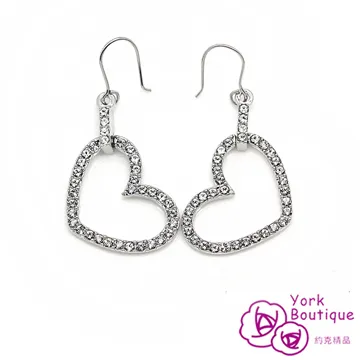 【約克精品】甜心名媛施華洛元素晶鑽包銠金鈦金屬針式耳環(SGS認證 歷史價格詳細信息