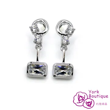 【約克精品】閃耀星空施華洛世奇元素晶鑽包銠金鈦金屬針式耳環(SGS認證) 歷史價格詳細信息