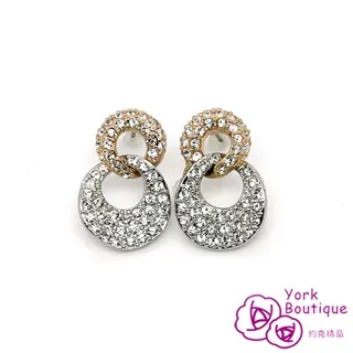 【約克精品】時尚百搭晶鑽垂墜式長耳環 歷史價格詳細信息