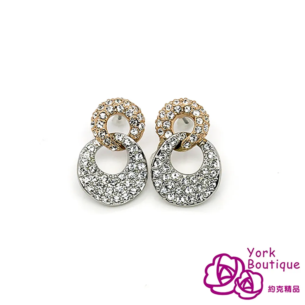 【約克精品】時尚百搭晶鑽垂墜式長耳環 歷史價格詳細信息