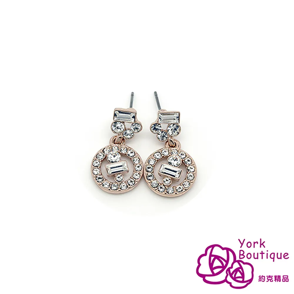 【約克精品】動情施華洛元素晶鑽包銠金鈦金屬針式耳環(SGS認證) 歷史價格詳細信息