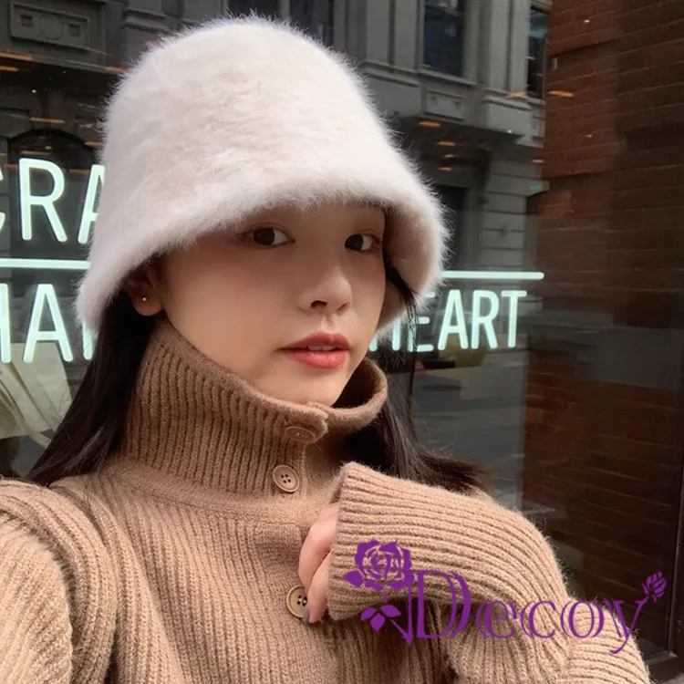 日系復古百搭遮臉兔毛水桶帽子女韓版秋冬保暖漁夫盆帽ins大頭圍 歷史價格詳細信息
