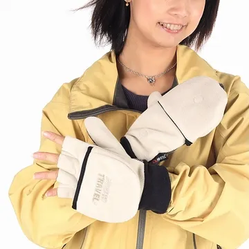 《SNOW TRAVEL》WINDBLOC卡其色防風保暖半指兩用手套 歷史價格詳細信息