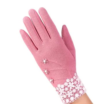 【幸福揚邑】防風加絨觸控騎車開車保暖棉手套-時尚蝴蝶-粉色 歷史價格詳細信息