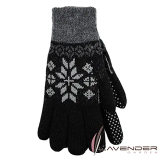 Lavender-雪花針織雙層手套-黑色 歷史價格詳細信息