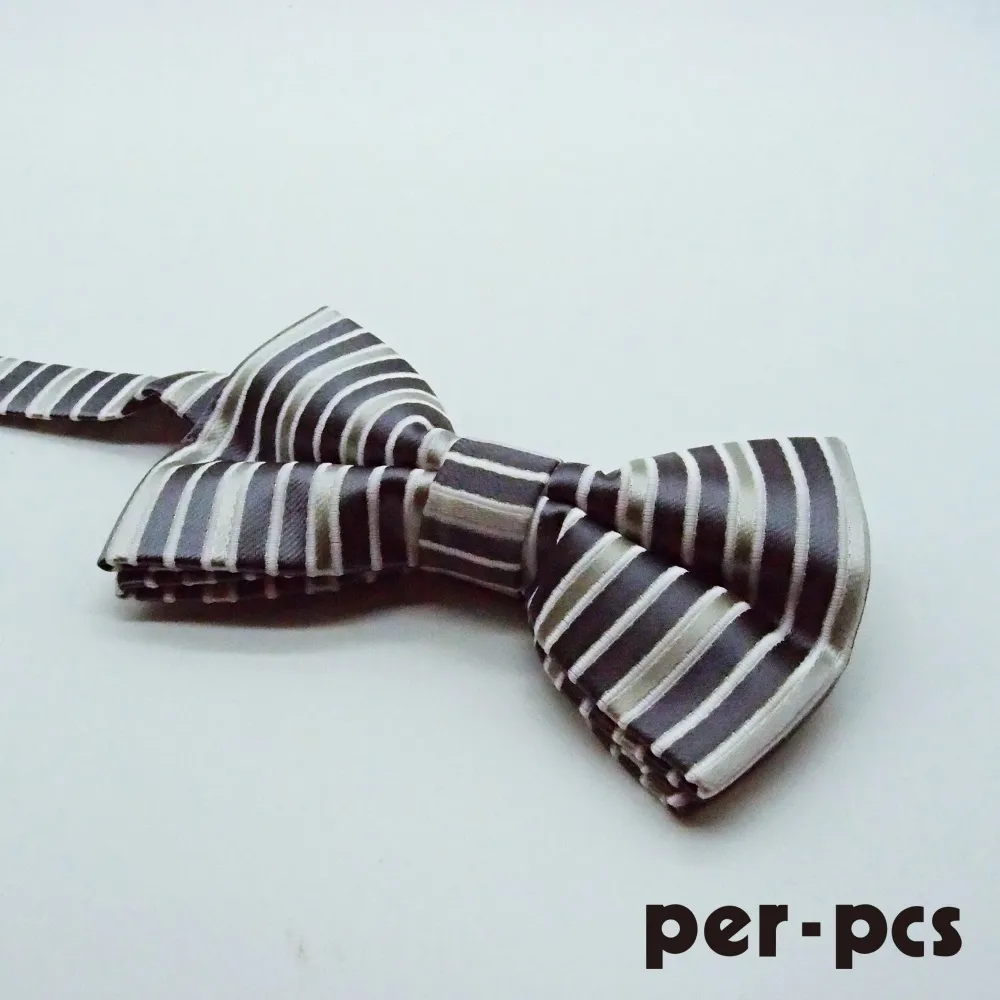 【per-pcs】紳士雙層蝴蠂結領結_灰黑(001-122) 歷史價格詳細信息