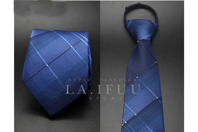 【拉福】領帶6cm窄版領帶拉鍊領帶(漸變藍) 歷史價格詳細信息