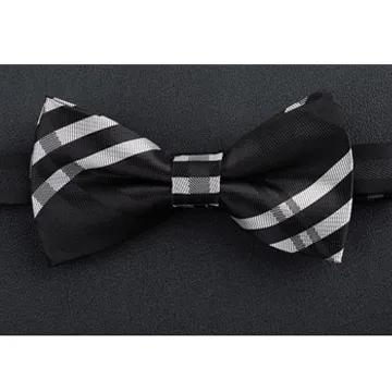 灰色水紋黑領帶男韓式窄版拉鏈式女懶人學院風免打結條紋新郎結婚【大洋】 歷史價格詳細信息