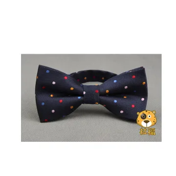 【拉福】糖色點點領結新郎結婚領結糾糾 (兒童藍底) 歷史價格詳細信息