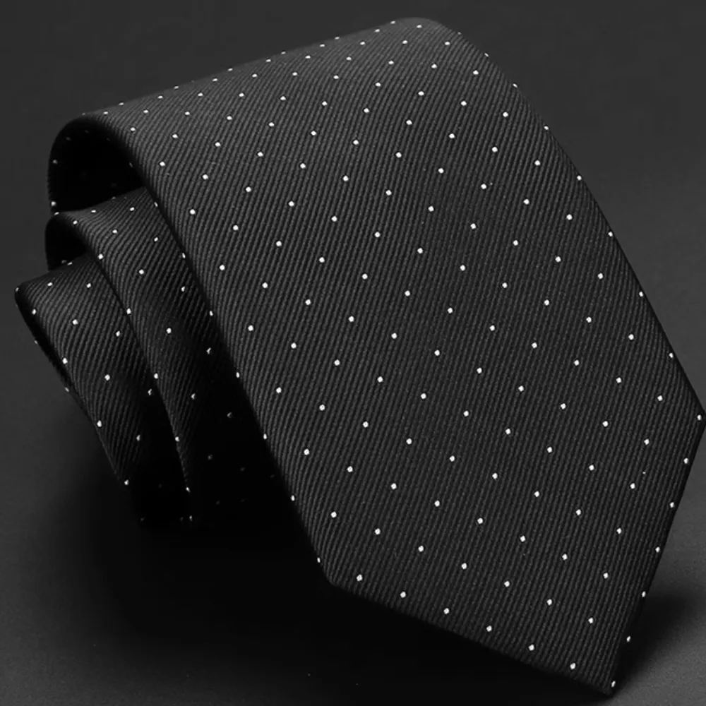 黑色白點拉鏈領帶男士女襯衫裝飾懶人免打結易拉得學院風窄版5cm【大洋】 歷史價格詳細信息