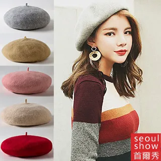 帽子 英倫秋冬保暖貝雷帽香風前進帽子休閑復古畫家百搭透氣時尚鴨舌帽 歷史價格詳細信息